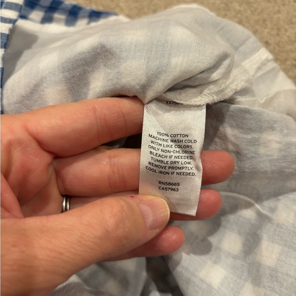 Tucker + Tate Blue and White Gingham Cotton Girls Dress Size 4 Spring - Picture 7 of 9